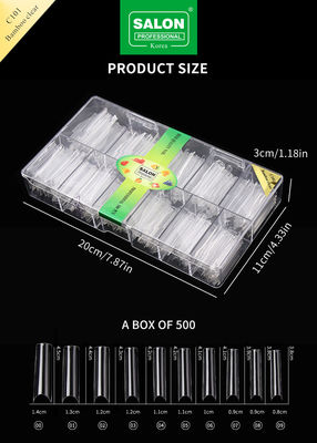 OEM Full Cover Bamboe Duidelijke Soft Gel Valse Nagels Ontwerpen Kunstmatige Nagel Tips