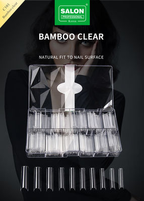 OEM Full Cover Bamboe Duidelijke Soft Gel Valse Nagels Ontwerpen Kunstmatige Nagel Tips
