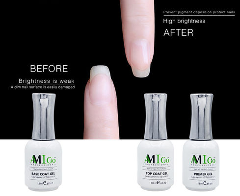 Amigo Gel Nagellak Set UV LED Zwem Af Basis Glanzend Mat Top Coat Gel Nagel Art 18ml