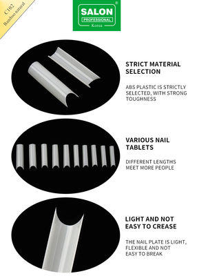 Professionele valse nagel tips natuurlijke natuurlijke kleur halve cover kunstmatige vingernagels Franse nagel tips
