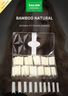 Professionele valse nagel tips natuurlijke natuurlijke kleur halve cover kunstmatige vingernagels Franse nagel tips