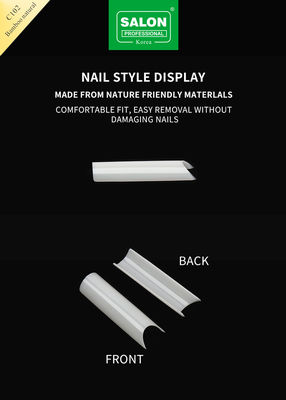 Professionele valse nagel tips natuurlijke natuurlijke kleur halve cover kunstmatige vingernagels Franse nagel tips