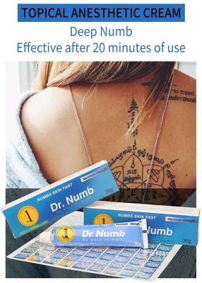 Dr. Numb Tattoo Numbing Cream 10g/30g with Lidocaine 5% for Pain Relief and OEM/ODM Private Label