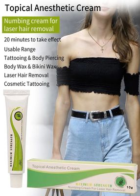 10 g tatoeage verdoofde crème voor 3-4 uur pijnloos met 2-3 mm dikte en 50-60 minuten aanbrengen