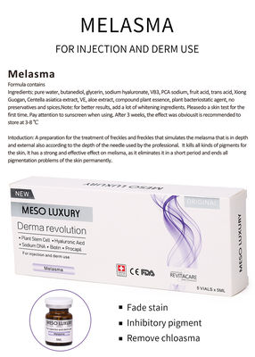 Het anti UV Meso Melasma-Serum van het de Injectie5ml Gezicht van het Verwijderingsserum voor Zwarte Vlekken