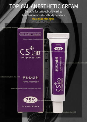 Wenkbrauw Tattoo Verdovingscrème Anesthesiecrème CSLab 75% Permanente Make-up Lidocaïne Crème