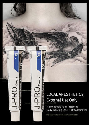 J de Pro van het de Room10g Einde van Tatoegeringslicocaine verkleumde Room van het de Pijnverdovingsmiddel voor het In de was zetten Tatoegerings Permanente Make-up