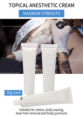 In de was zettend Tatoegerings Pijnloze Witte Buis 30G gevoelloos maak Witte 30g Lidocaine van de Verdovingsmiddelenroom Actuele Room
