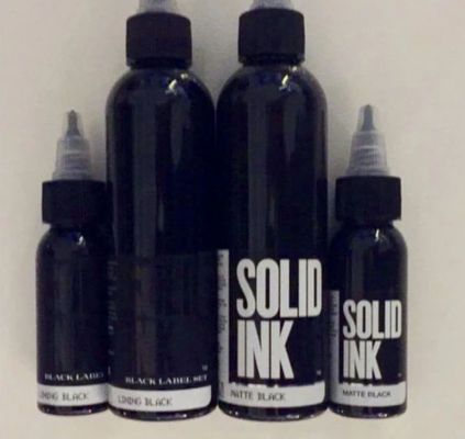 Matte Black Solid Ink Tattoo-Inkt het Snellere Kleuren 30ML 60ML voor Permanente Make-up