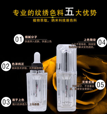 De organische Permanente van het Pigmentwenkbrauwen van de Make-uplip van de de Tatoegeringsinkt 20ml Natuurlijke Kleur