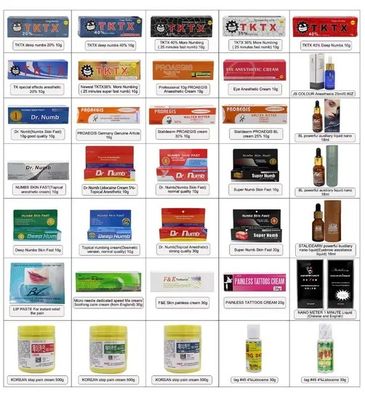 Snelwerkende tatoeage verdovende gel met 2% lidocaïne en 1,5% tetracaïne voor pijnverlichting in 1,2 oz/pcs